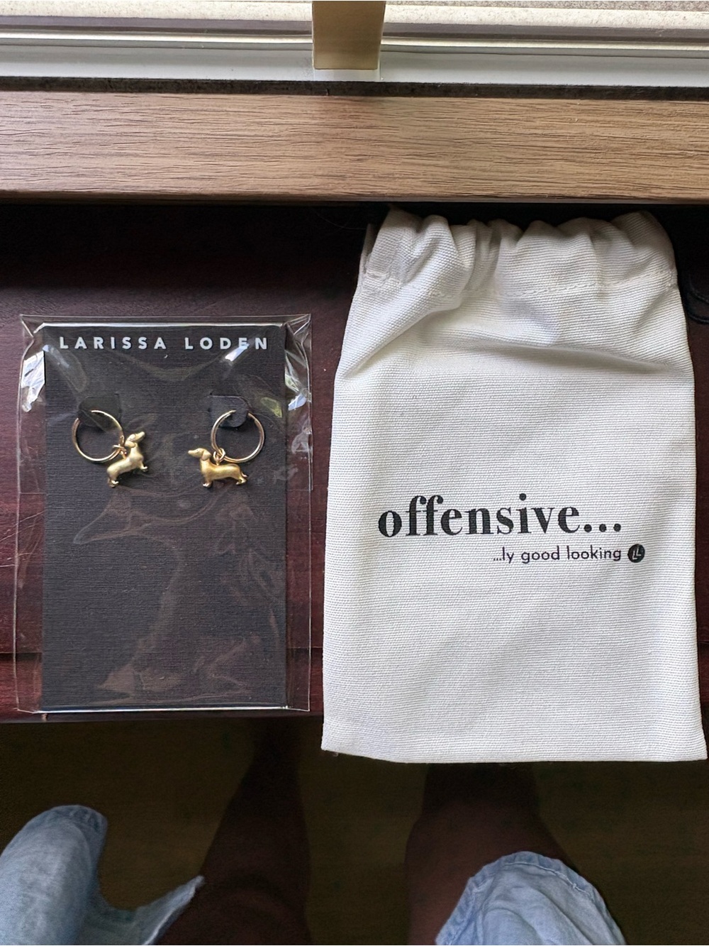 Larissa Loden Gold Dachshund Hoop Earrings